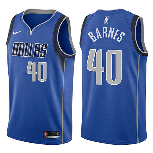 Camiseta baloncesto Harrison Barnes 40 Icon 2017-18 Azul Dallas Mavericks Hombre