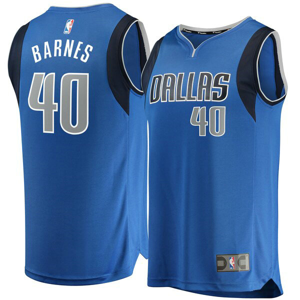 Camiseta baloncesto Harrison Barnes 40 Icon Edition Azul Dallas Mavericks Hombre