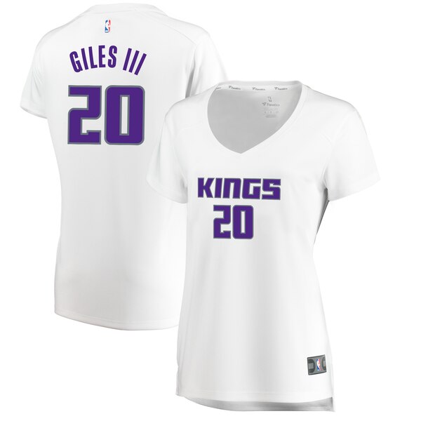 Camiseta baloncesto Harry Giles 20 association edition Blanco Sacramento Kings Mujer
