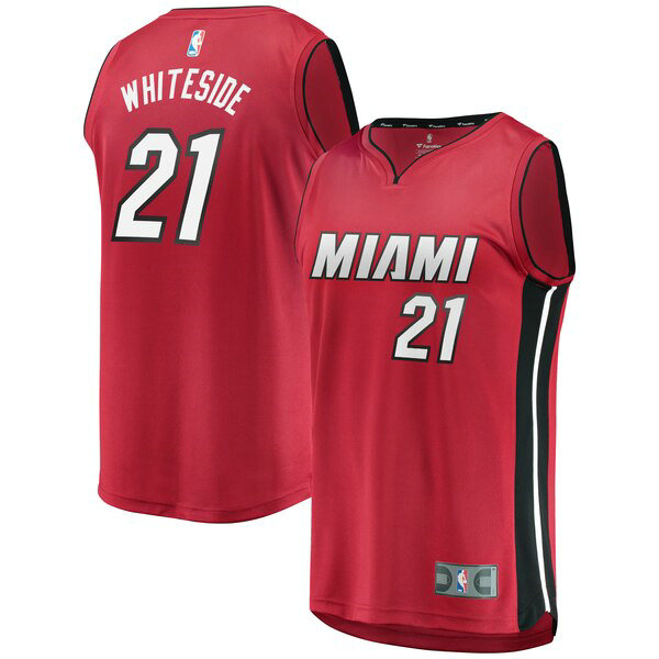 Camiseta baloncesto Hassan Whiteside 21 Statement Edition Rojo Miami Heat Hombre