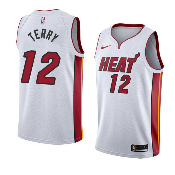 Camiseta baloncesto Heat Emanuel Terry 12 Association 2018 Blanco Miami Heat Hombre