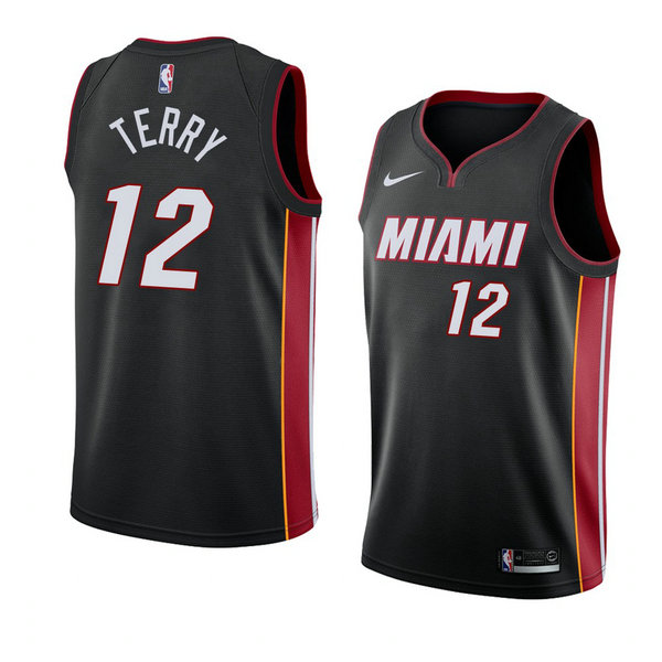 Camiseta baloncesto Heat Emanuel Terry 12 Icon 2018 Negro Miami Heat Hombre