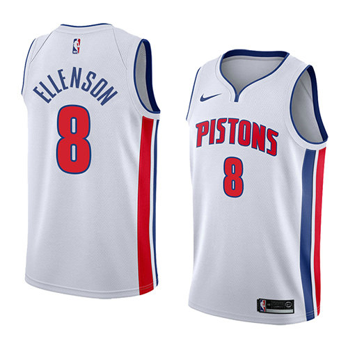 Camiseta baloncesto Henry Ellenson 8 Association 2018 Blanco Detroit Pistons Hombre