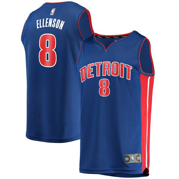 Camiseta baloncesto Henry Ellenson 8 Icon Edition Azul Detroit Pistons Hombre