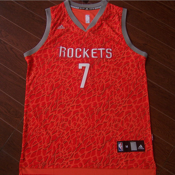 Camiseta baloncesto Houston Rockets Leopard Jeremy Lin 7 Roja