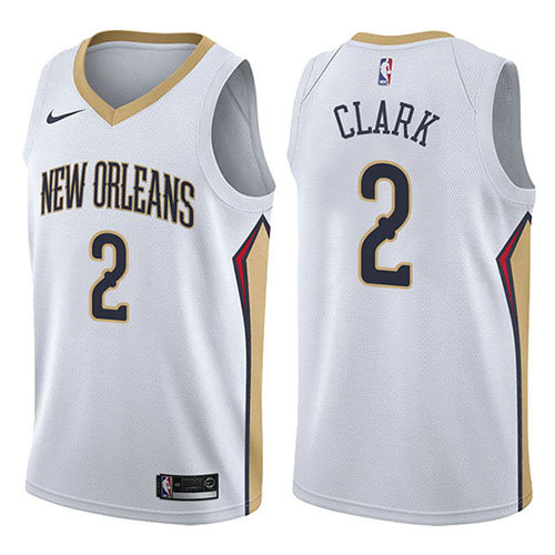 Camiseta baloncesto Ian Clark 2 Association 2017-18 Blanco New Orleans Pelicans Hombre