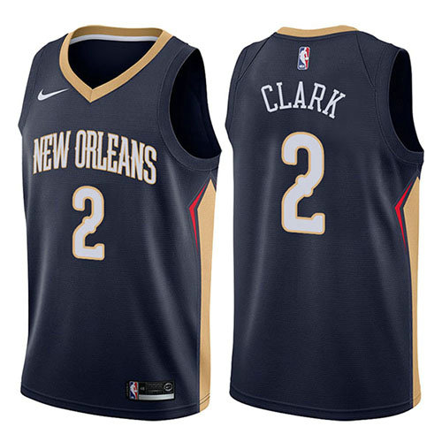 Camiseta baloncesto Ian Clark 2 Icon 2017-18 Azul New Orleans Pelicans Hombre