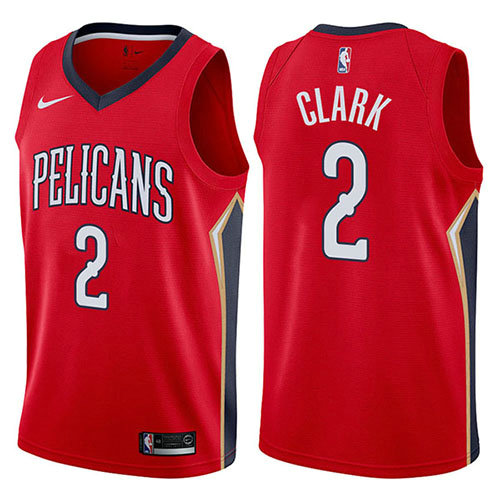 Camiseta baloncesto Ian Clark 2 Statement 2017-18 Rojo New Orleans Pelicans Hombre