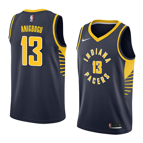 Camiseta baloncesto Ike Anigbogu 13 Icon 2018 Azul Indiana Pacers Hombre