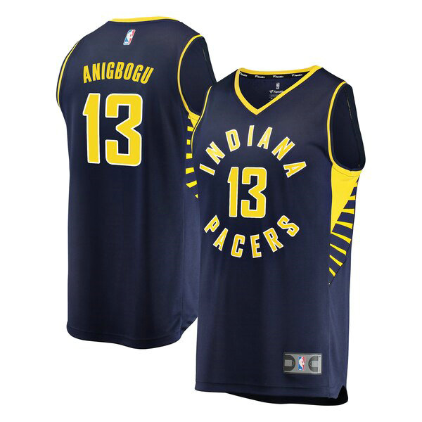 Camiseta baloncesto Ike Anigbogu 13 Icon Edition Armada Indiana Pacers Hombre