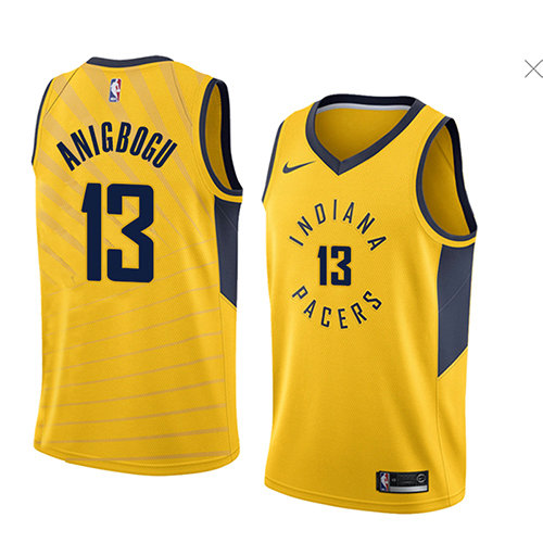 Camiseta baloncesto Ike Anigbogu 13 Statement 2018 Amarillo Indiana Pacers Hombre