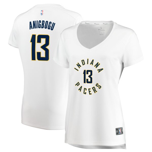 Camiseta baloncesto Ike Anigbogu 13 association edition Blanco Indiana Pacers Mujer