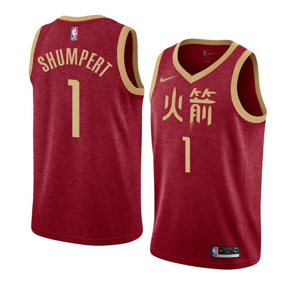 Camiseta baloncesto Iman Shumpert 1 Ciudad 2018-19 Rojo Houston Rockets Hombre