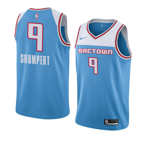 Camiseta baloncesto Iman Shumpert 9 Ciudad 2018-19 Azul Sacramento Kings Hombre