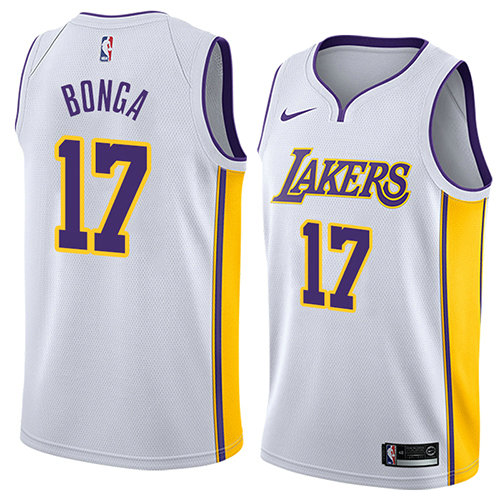 Camiseta baloncesto Isaac Bonga 17 Association 2018 Blanco Los Angeles Lakers Hombre