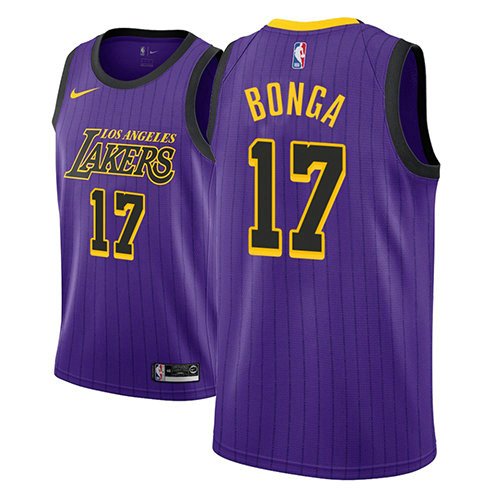 Camiseta baloncesto Isaac Bonga 17 Ciudad 2018 P鐓pura Los Angeles Lakers Hombre