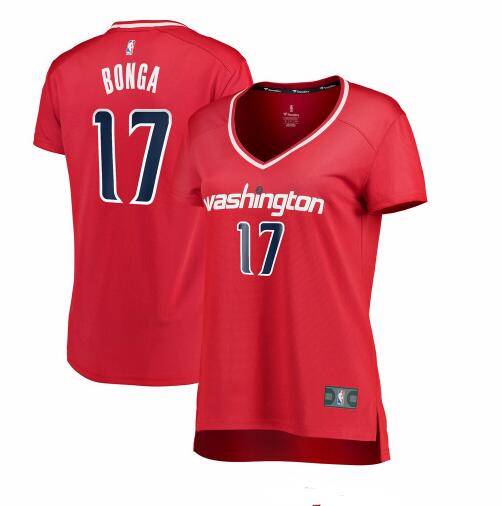 Camiseta baloncesto Isaac Bonga 17 icon edition Rojo Washington Wizards Mujer