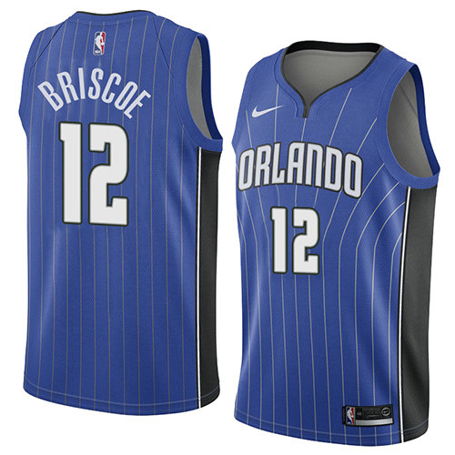Camiseta baloncesto Isaiah Briscoe 12 Icon 2018 Azul Orlando Magic Hombre