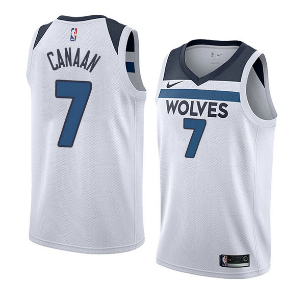 Camiseta baloncesto Isaiah Canaan 7 Association 2018 Blanco Minnesota Timberwolves Hombre