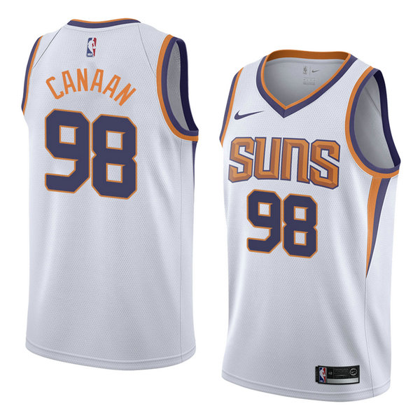 Camiseta baloncesto Isaiah Canaan 98 Association 2017-18 Blanco Phoenix Suns Hombre