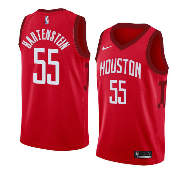 Camiseta baloncesto Isaiah Hartenstein 55 Earned 2018-19 Rojo Houston Rockets Hombre