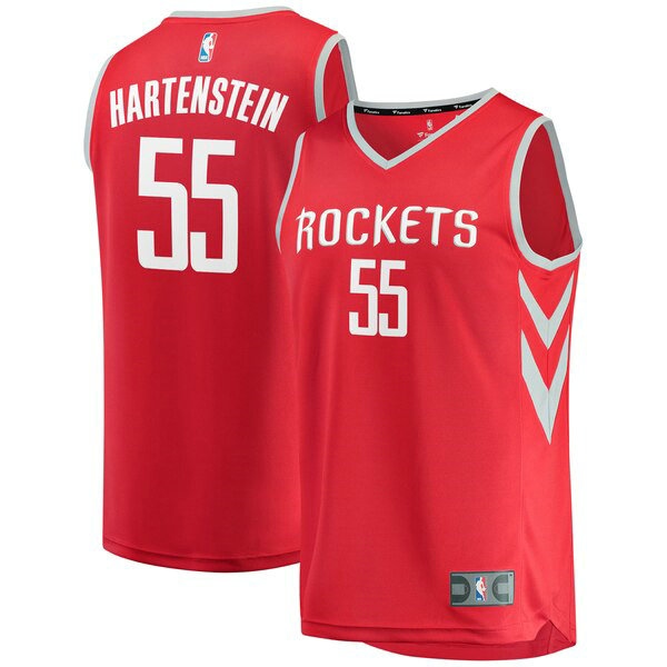 Camiseta baloncesto Isaiah Hartenstein 55 Icon Edition Rojo Houston Rockets Hombre