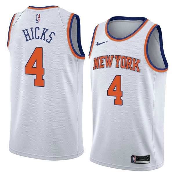 Camiseta baloncesto Isaiah Hicks 4 Statement 2018 Blanco New York Knicks Hombre