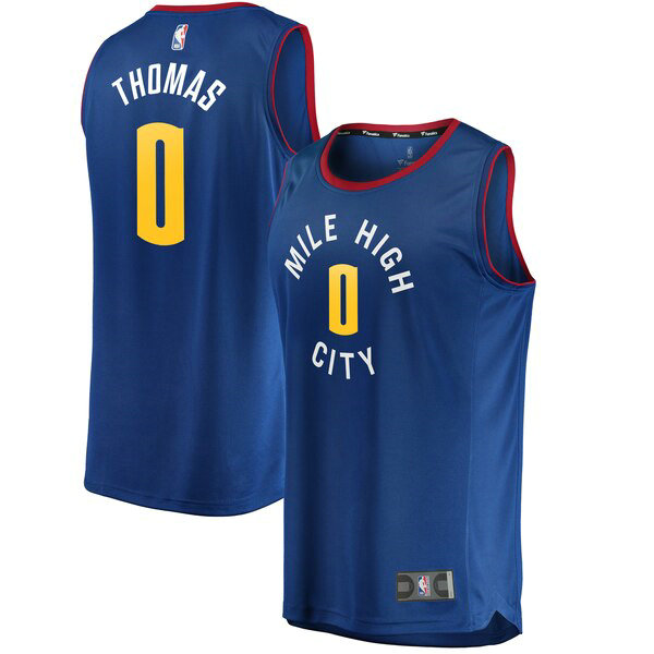 Camiseta baloncesto Isaiah Thomas 0 Statement Edition Azul Denver Nuggets Hombre