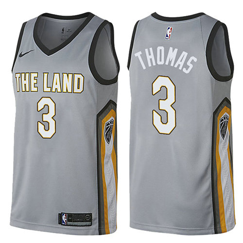 Camiseta baloncesto Isaiah Thomas 3 Ciudad Gris Cleveland Cavaliers Hombre