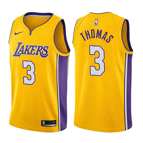 Camiseta baloncesto Isaiah Thomas 3 Icon 2017-18 Oro Los Angeles Lakers Hombre
