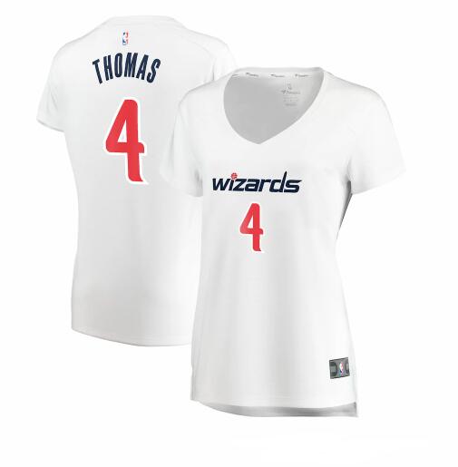 Camiseta baloncesto Isaiah Thomas 4 association edition Blanco Washington Wizards Mujer