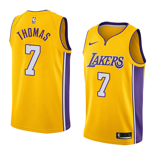 Camiseta baloncesto Isaiah Thomas 7 Icon 2018 Amarillo Los Angeles Lakers Hombre