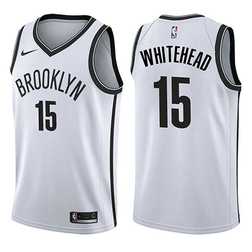 Camiseta baloncesto Isaiah Whitehead 15 Association 2017-18 Blanco Brooklyn Nets Hombre