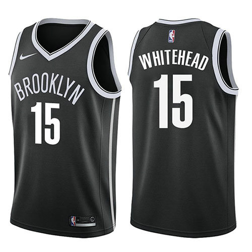 Camiseta baloncesto Isaiah Whitehead 15 Icon 2017-18 Negro Brooklyn Nets Hombre