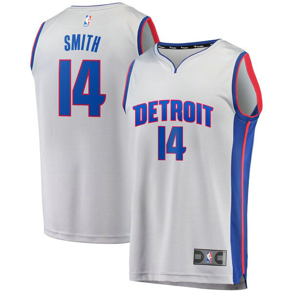 Camiseta baloncesto Ish Smith 14 Statement Edition Gris Detroit Pistons Hombre