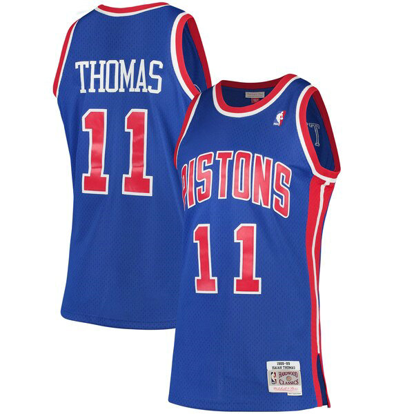 Camiseta baloncesto Isiah Thomas 11 Classics Swingman Azul Detroit Pistons Hombre