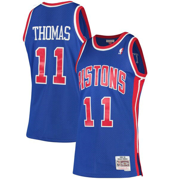 Camiseta baloncesto Isiah Thomas 11 Classics Swingman Azul Detroit Pistons Hombre