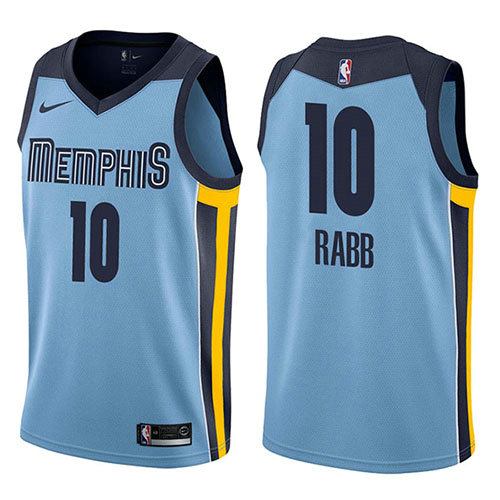 Camiseta baloncesto Ivan Rabb 10 Statement 2017-18 Azul Memphis Grizzlies Hombre