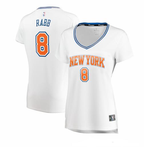 Camiseta baloncesto Ivan Rabb 8 association edition Blanco New York Knicks Mujer