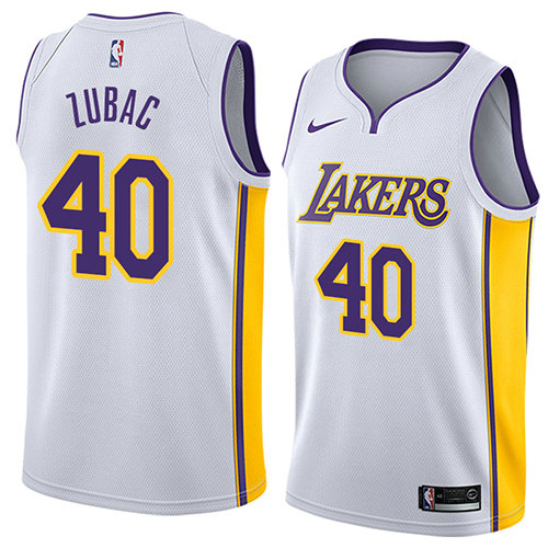 Camiseta baloncesto Ivica Zubac 40 Association 2018 Blanco Los Angeles Lakers Hombre