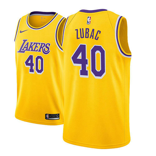 Camiseta baloncesto Ivica Zubac 40 Icon 2018-19 Oro Los Angeles Lakers Hombre