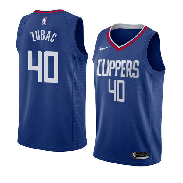 Camiseta baloncesto Ivica Zubac 40 Icon 2018 Azul Los Angeles Clippers Hombre