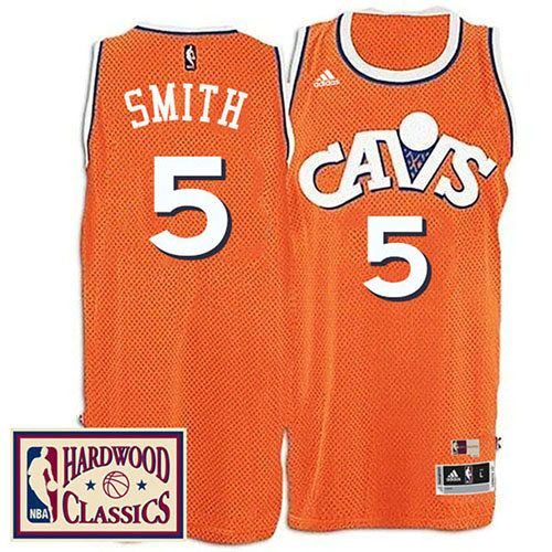 Camiseta baloncesto J.R. Smith 5 Retro Naranja Cleveland Cavaliers Hombre