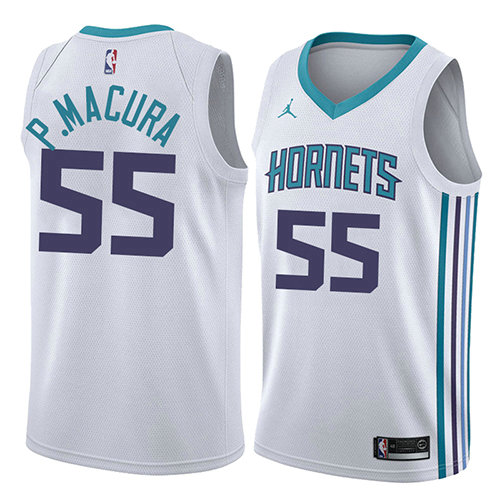 Camiseta baloncesto J. P.macura 55 Association 2018 Blanco Charlotte Hornets Hombre