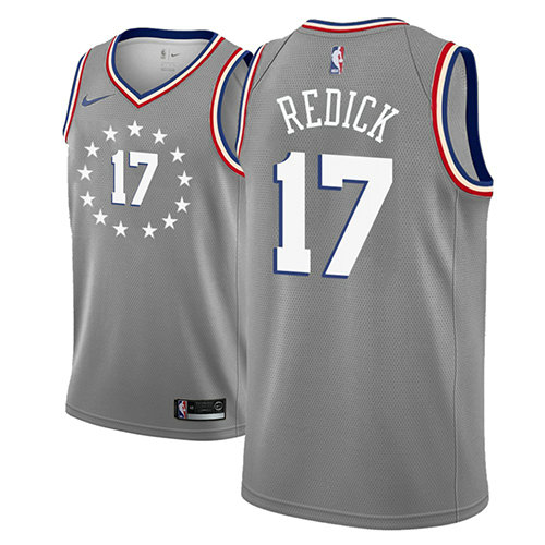 Camiseta baloncesto J.j. Redick 17 Ciudad 2018-19 Gris Philadelphia 76ers Hombre