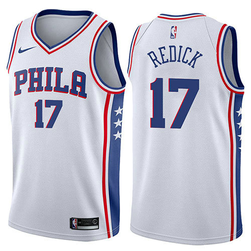 Camiseta baloncesto JJ Redick 17 Swingman Association 2017-18 Blanco Philadelphia 76ers Hombre