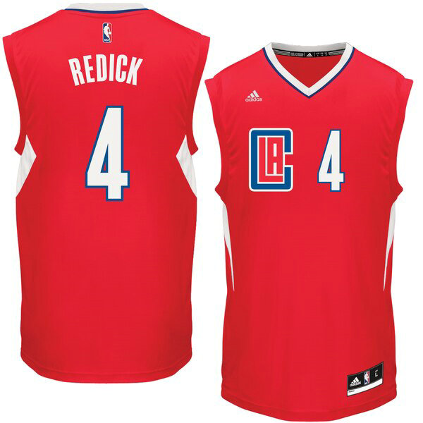 Camiseta baloncesto JJ Redick 4 adidas Road Replica Rojo Los Angeles Clippers Hombre