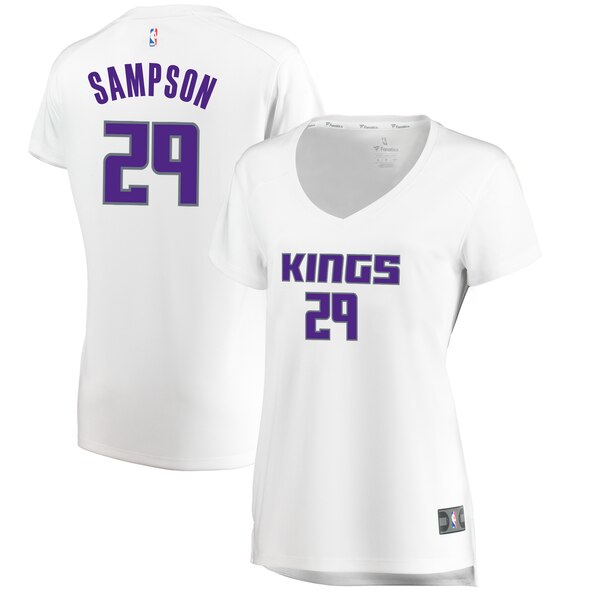 Camiseta baloncesto JaKarr Sampson 29 association edition Blanco Sacramento Kings Mujer