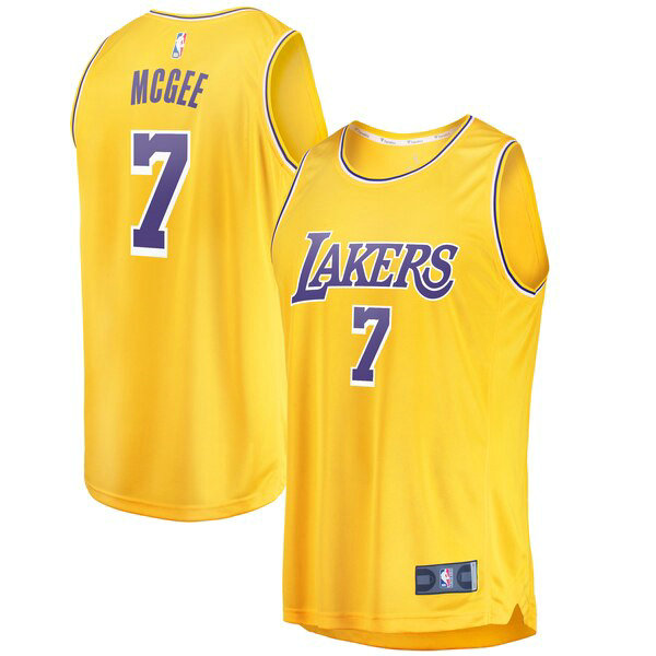 Camiseta baloncesto JaVale McGee 7 Icon Edition Amarillo Los Angeles Lakers Hombre