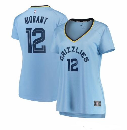 Camiseta baloncesto Ja Morant 12 2019-2020 statement edition Azul Memphis Grizzlies Mujer